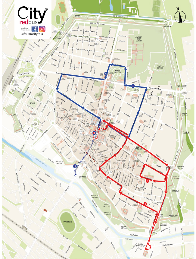 itinerari ferrara city tour percorsi classici trenino e minibus 2022